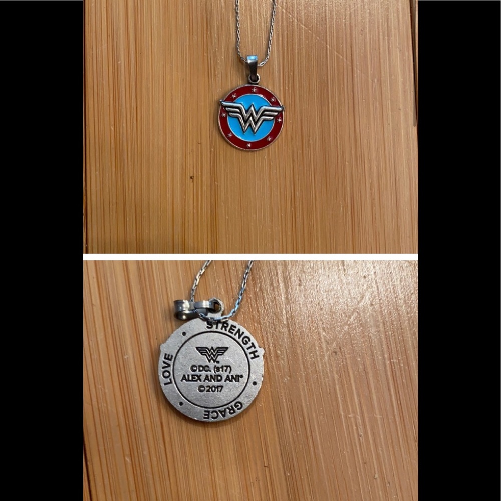 Alex and Ani adjustable Wonder Woman pendant necklace.  Brand new.  Retired.